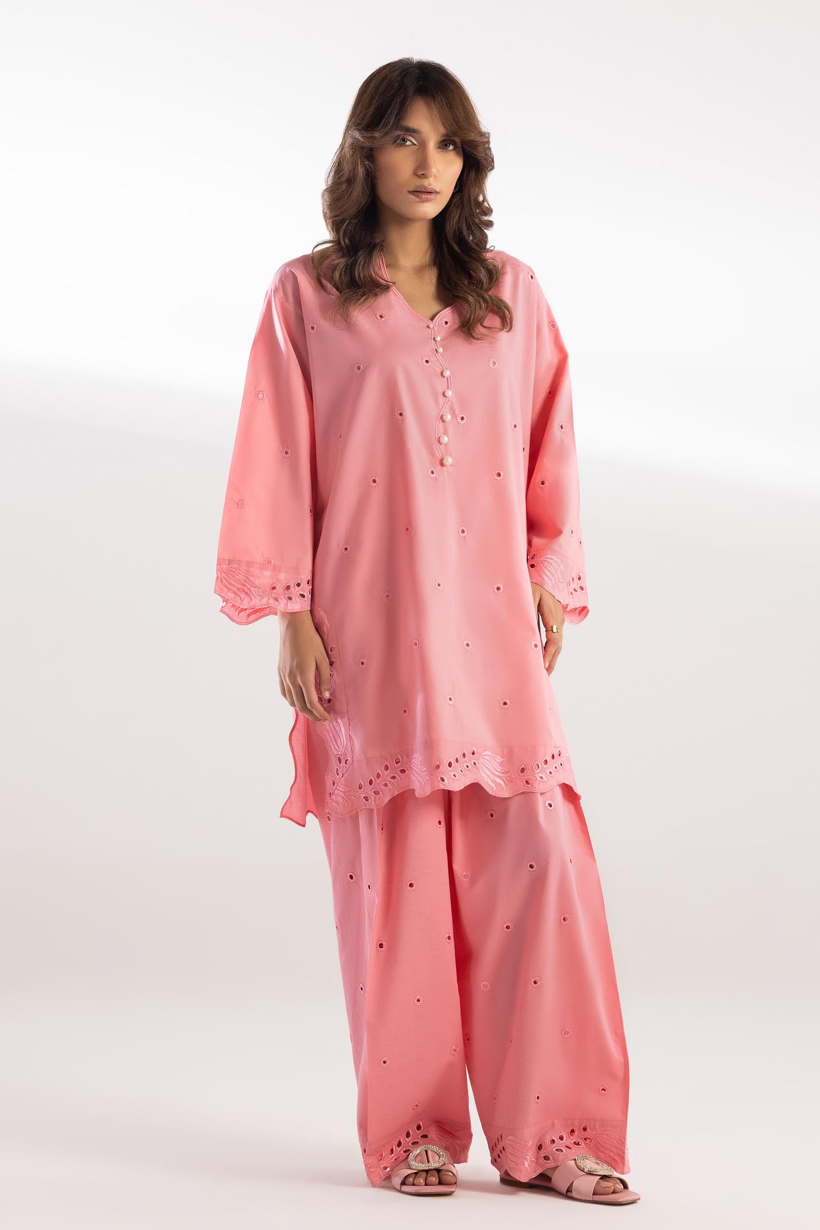 Stitched Lawn Embroidered Shirt + Shalwar Main image
