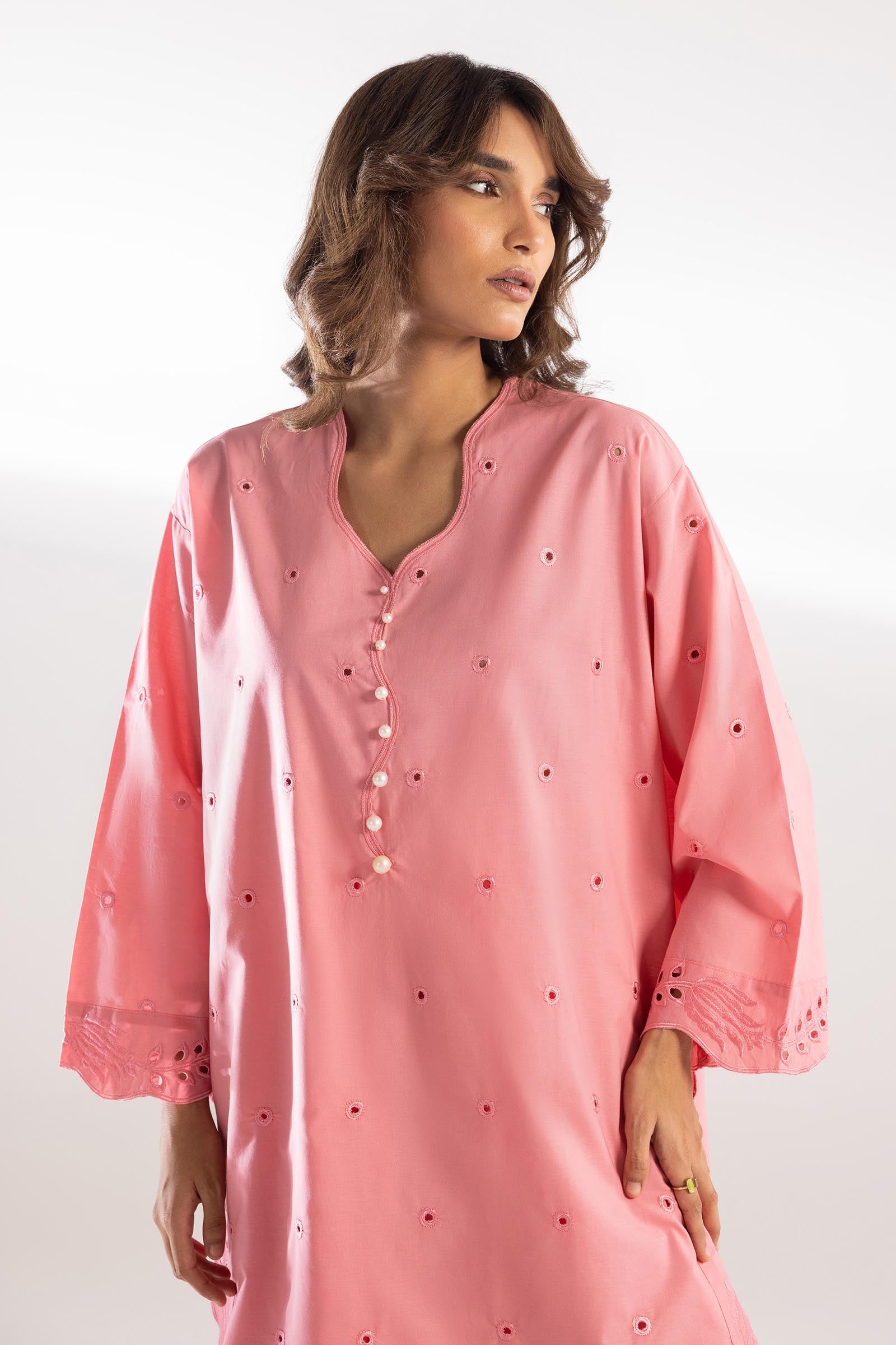 Stitched Lawn Embroidered Shirt + Shalwar Secondary image