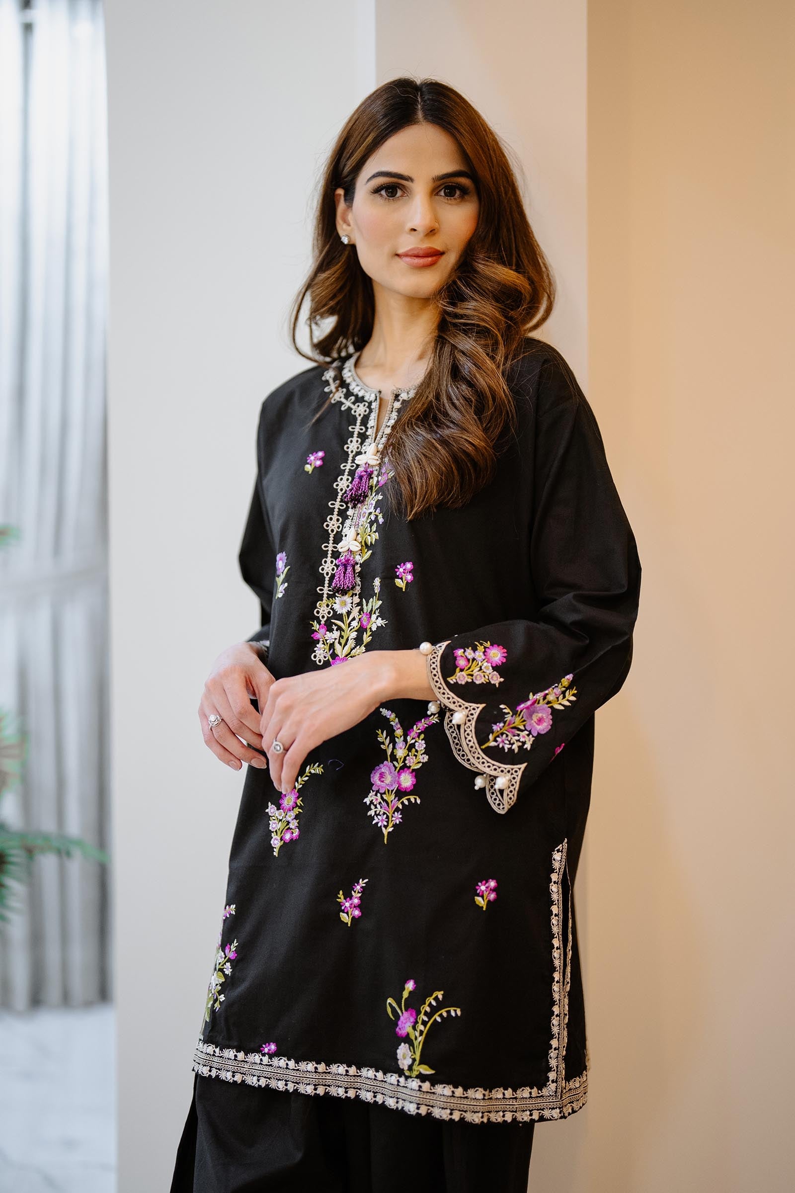 Stitched Lawn Embroidered Shirt + Shalwar Secondary image