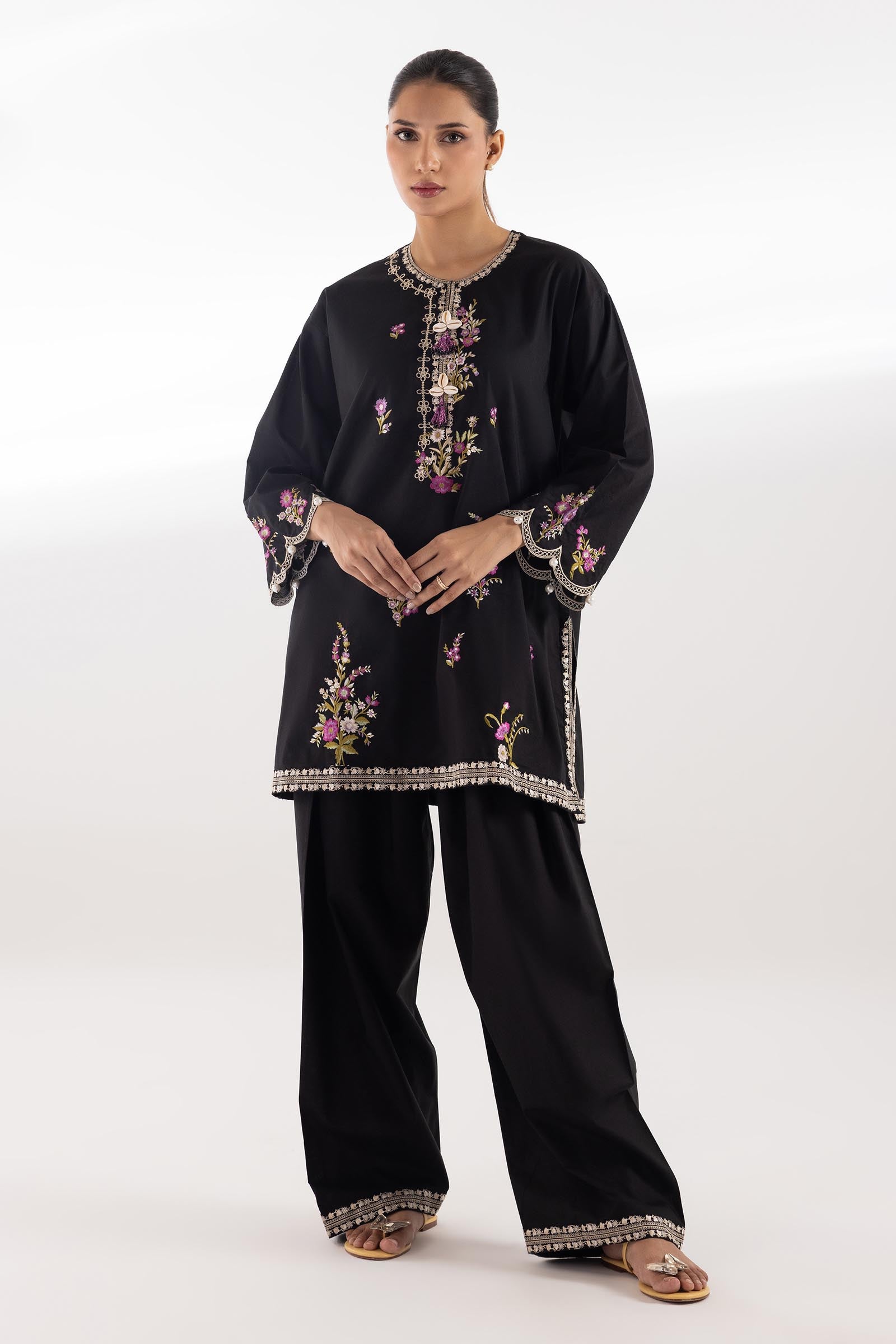 Stitched Lawn Shalwar Secondary image