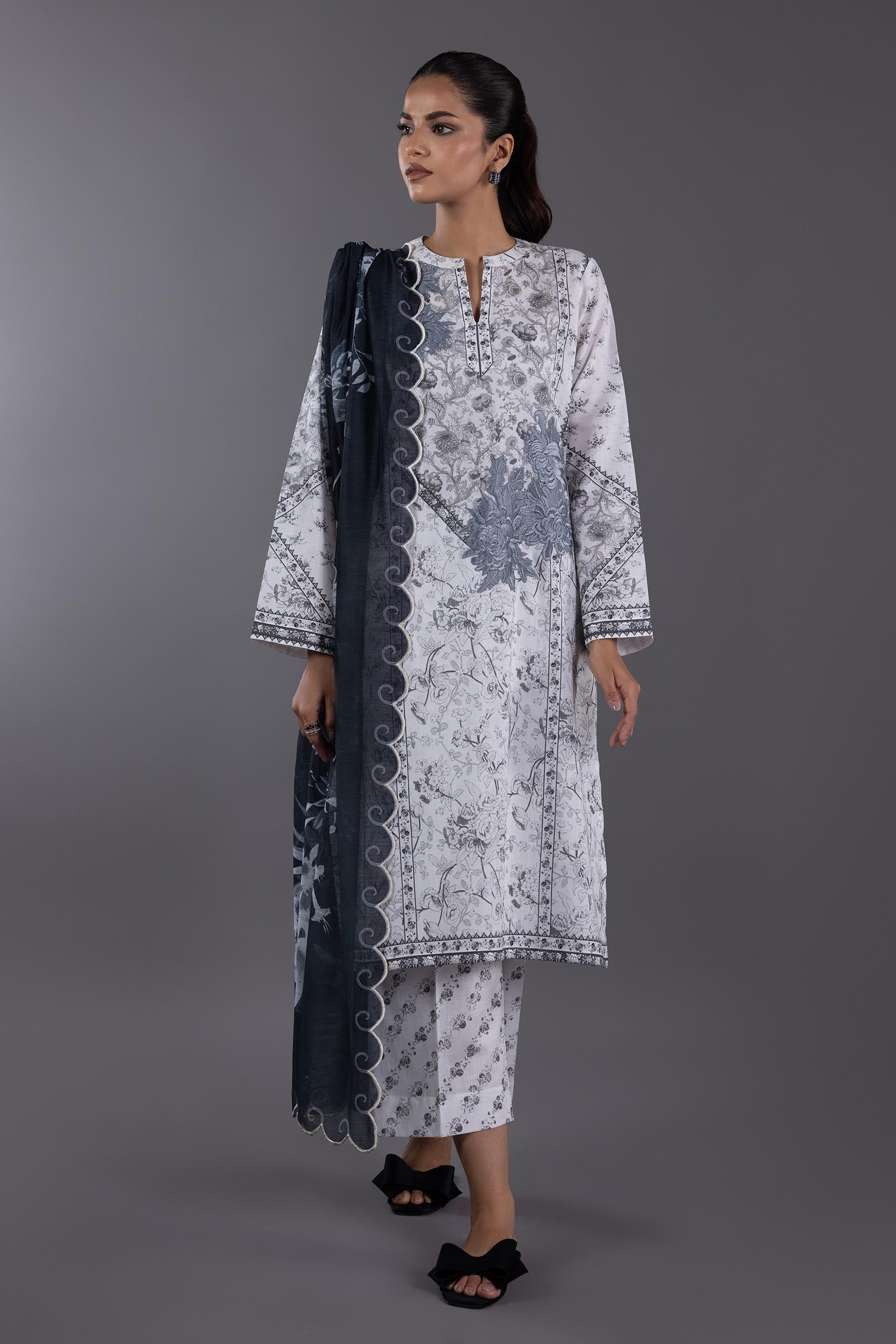 Stitched Lawn Embroidered Suit Main image