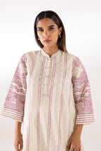 Stitched Embroidered Jacquard Shirt + Culotte