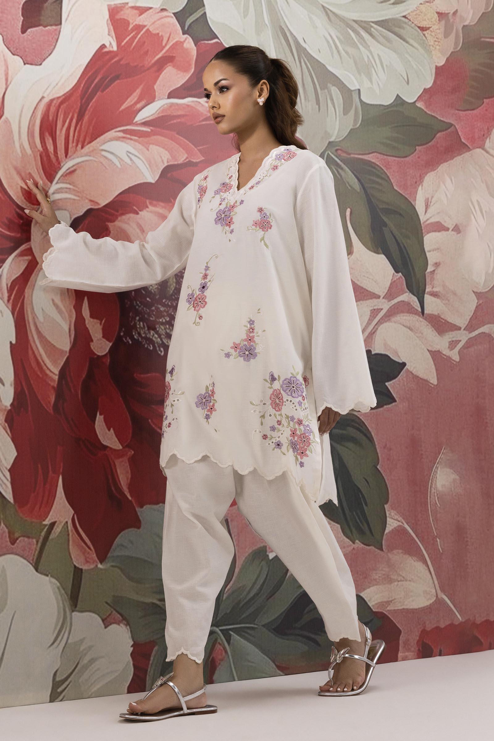 Stitched Cotton Embroidered Shirt + Shalwar Main image