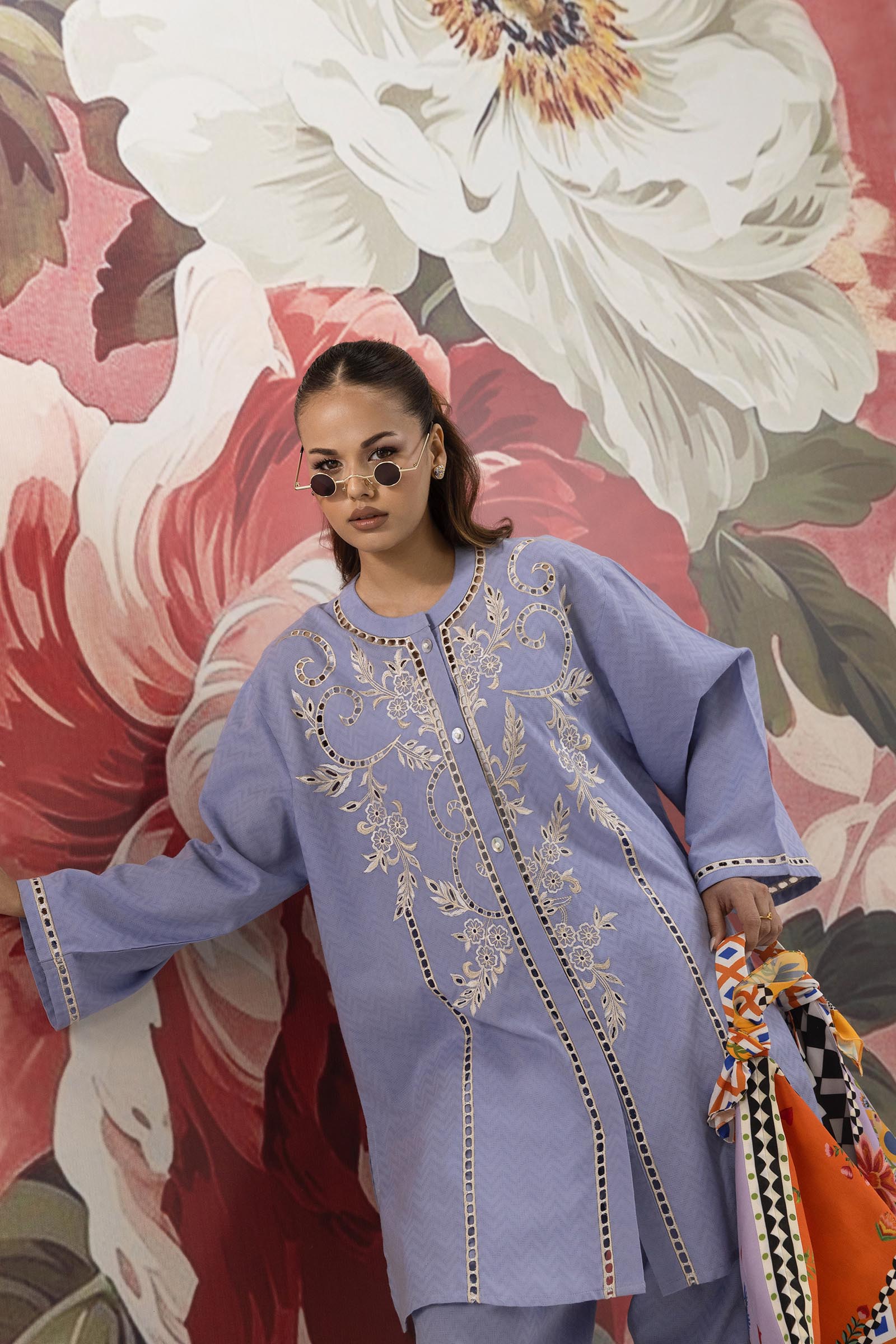 Stitched Jacquard Shirt + Shalwar