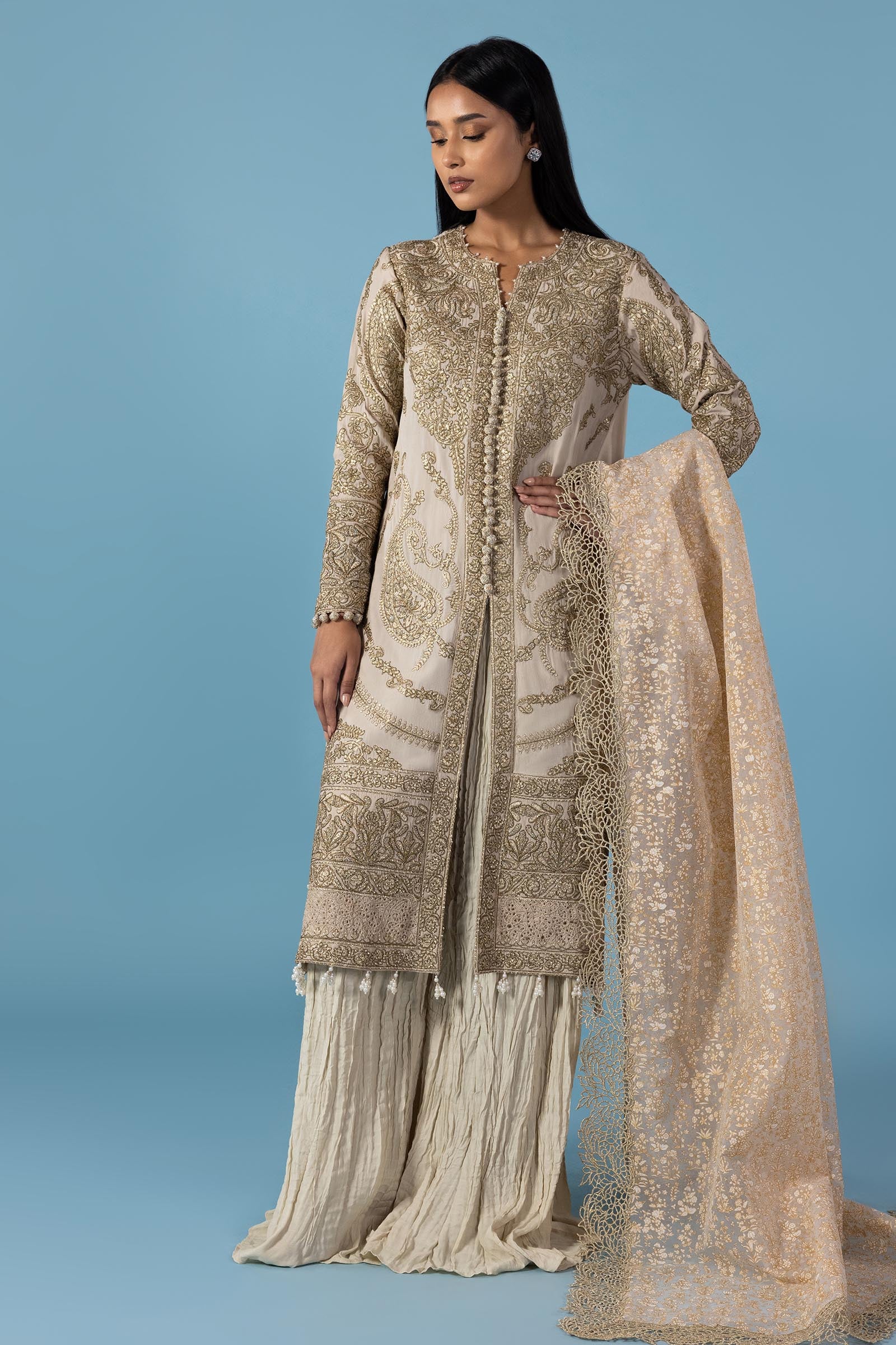 Stitched Raw Silk Exclusive Suit Main image