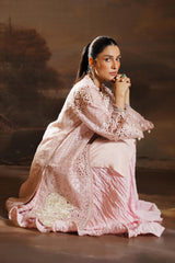 Stitched Embroidered Organza Shirt + Gharara