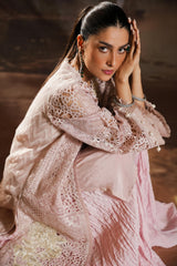 Stitched Embroidered Organza Shirt + Gharara