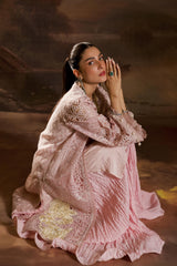 Stitched Embroidered Organza Shirt + Gharara