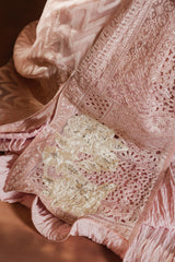 Stitched Embroidered Organza Shirt + Gharara