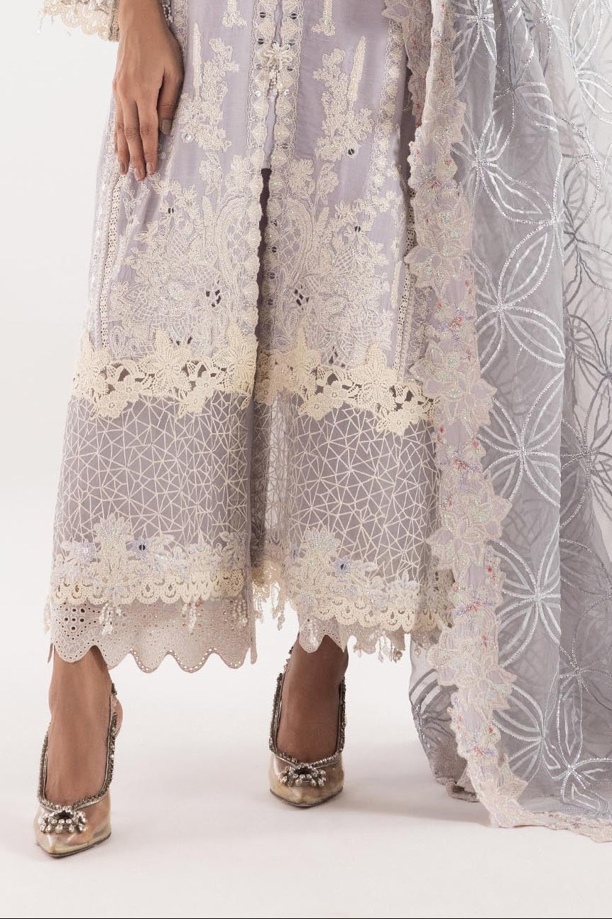 Stitched Embroidered Raw Silk Culotte Secondary image