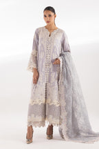 Stitched Embroidered Raw Silk Culotte