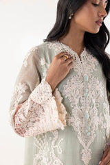 Stitched Embroidered Cotton Shirt + Shalwar + Dupatta