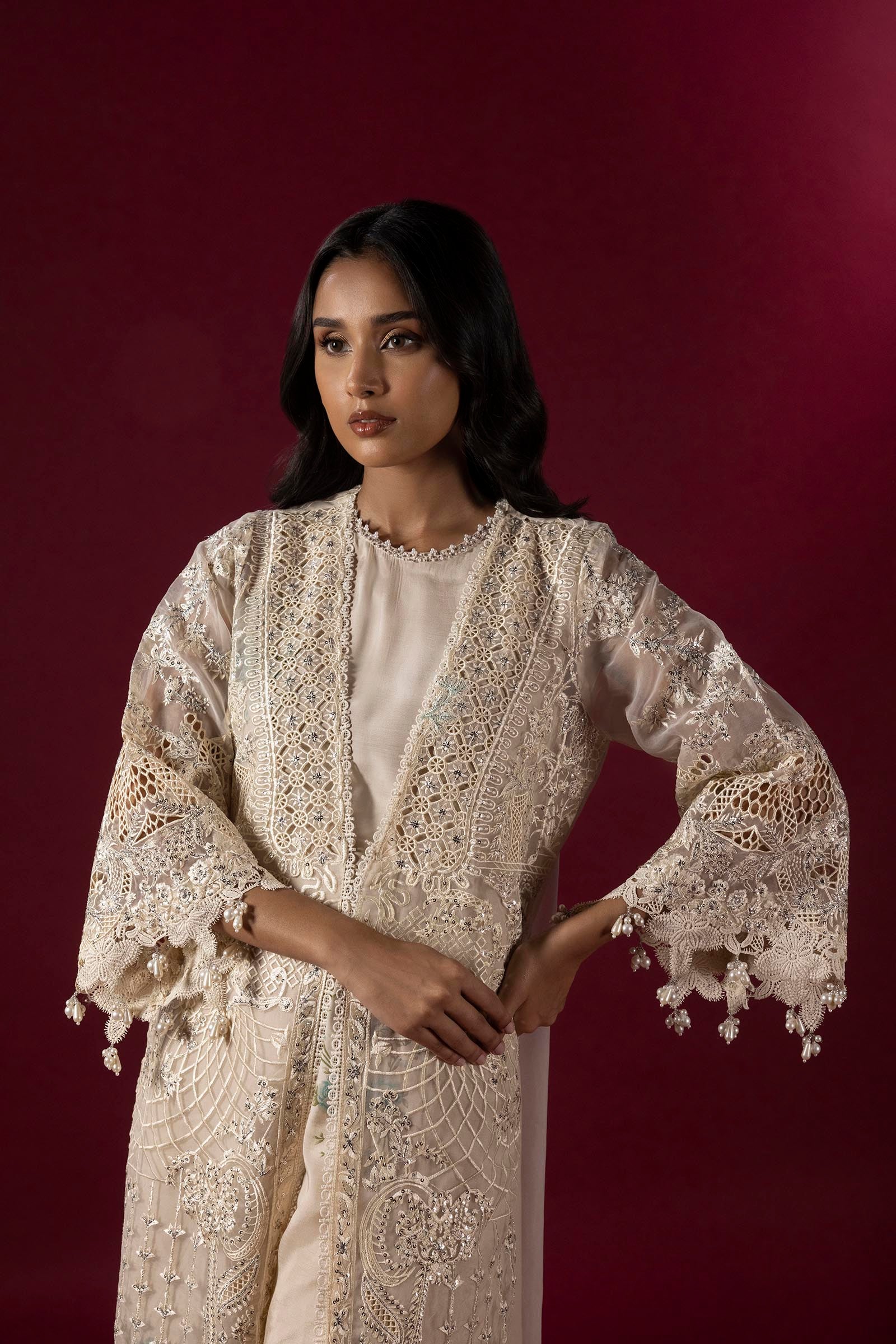 Stitched Embroidered Shirt + Bottom Secondary image