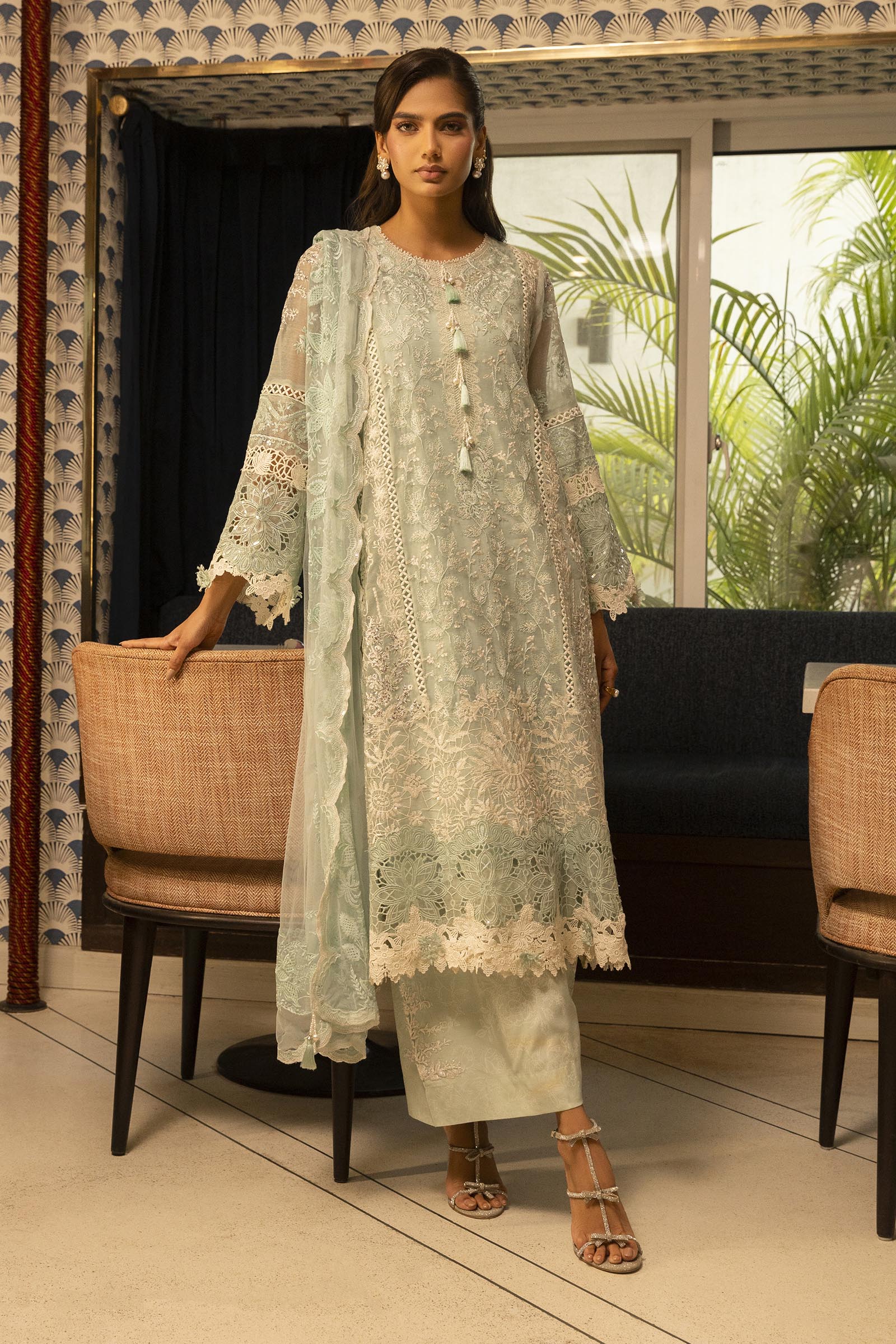 Net Embroidered Dupatta Main image