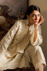 Stiched Raw Silk Shirt + Culotte + Dupatta