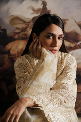 Stiched Raw Silk Shirt + Culotte + Dupatta