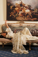 Stiched Raw Silk Shirt + Culotte + Dupatta