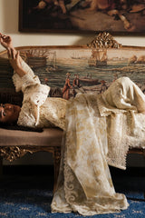 Stiched Raw Silk Shirt + Culotte + Dupatta