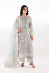 Stitched Embroidered Raw Silk Suit