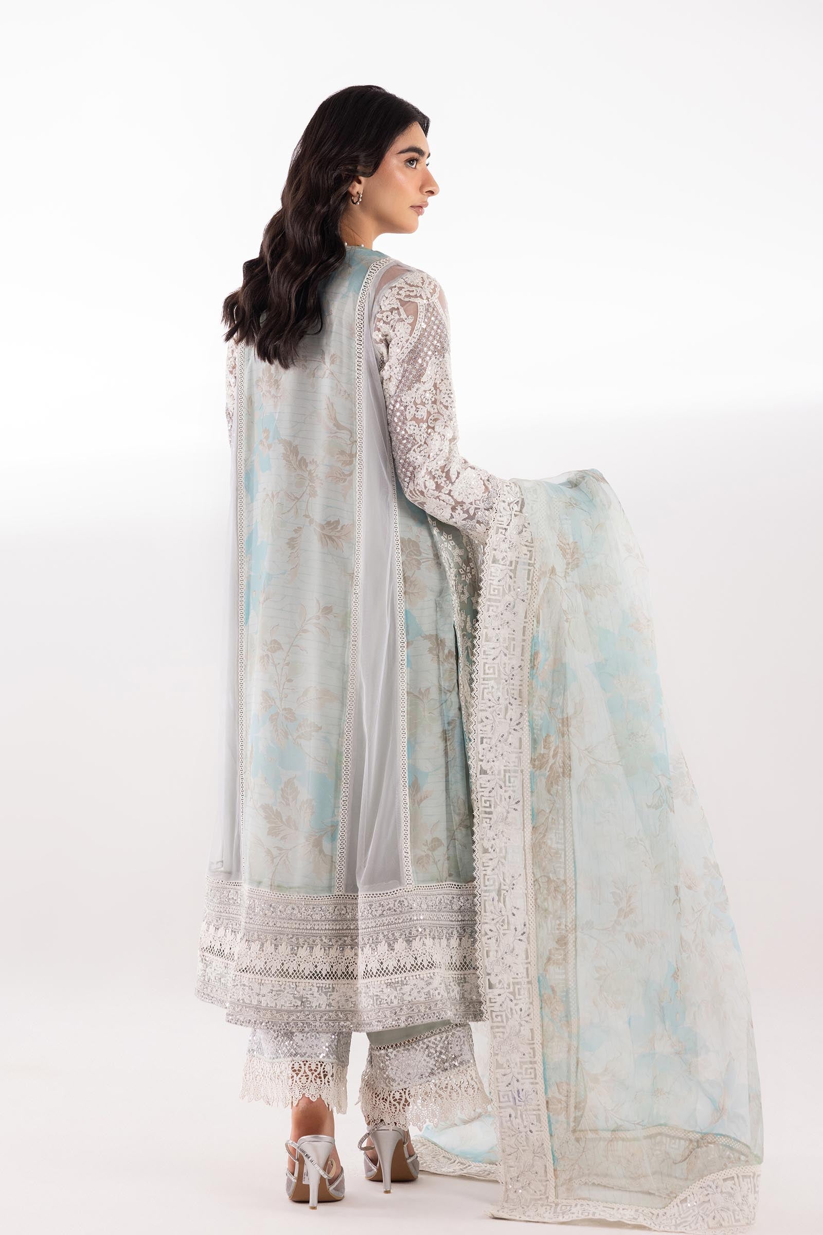 Stitched Organza Dupatta Secondary image