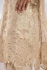 Stitched Embroidered Organza Suit