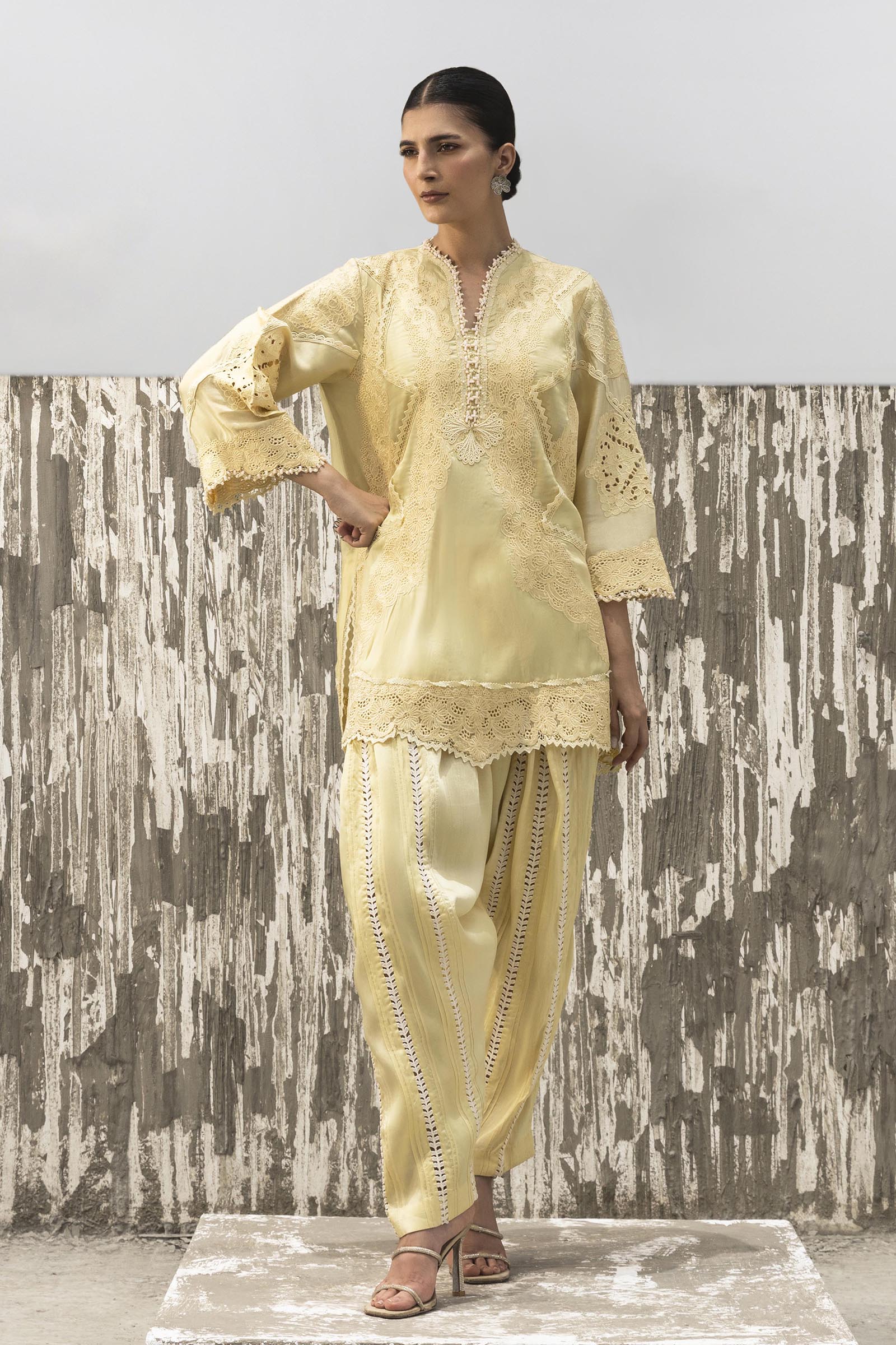 Stitched Luxury Embroidered Short Shirt + Shalwar Main image