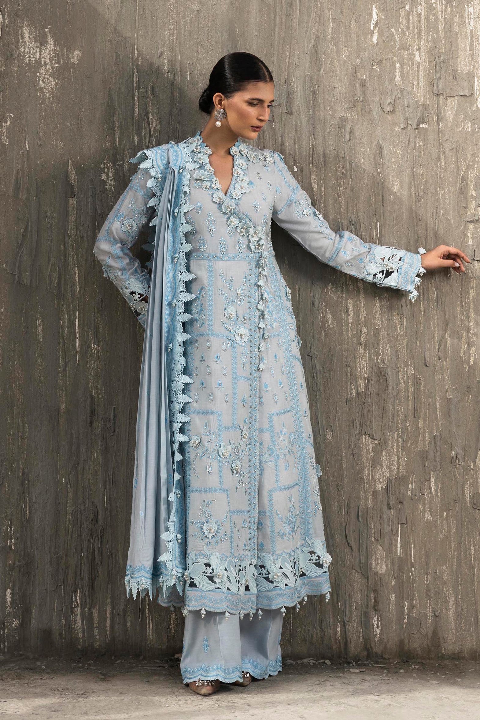 open lace back dress Sana Safinaz | Nura Vol. II 2025 | N252-003-3CX