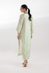 Stitched Embroidered Luxury Sheesha Silk Shirt + Culotte