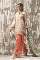 Stitched Luxury Embroidered Short Shirt + Shalwar + Dupatta
