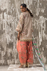 Stitched Luxury Embroidered Short Shirt + Shalwar + Dupatta