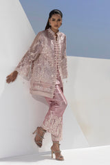 Stitched Luxury Embroidered Front Open Shirt + Bottom