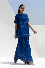 Stitched Raw Silk Short Shirt + Loose Shalwar