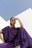 Stitched Formal Embroidered Purple Shirt + Flared Bottom