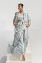 Stitched Luxury Tissue Coat + Sarong Bottom