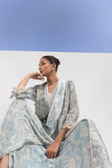 Stitched Luxury Tissue Coat + Sarong Bottom