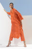 Stitched Formal Embroidered Rust Shirt + Bottom