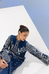 Stitched Luxury Embroidered Raw Silk Shirt + Dupatta