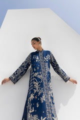 Stitched Luxury Embroidered Raw Silk Shirt + Dupatta