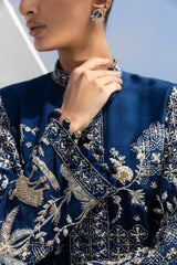 Stitched Luxury Embroidered Raw Silk Shirt + Dupatta