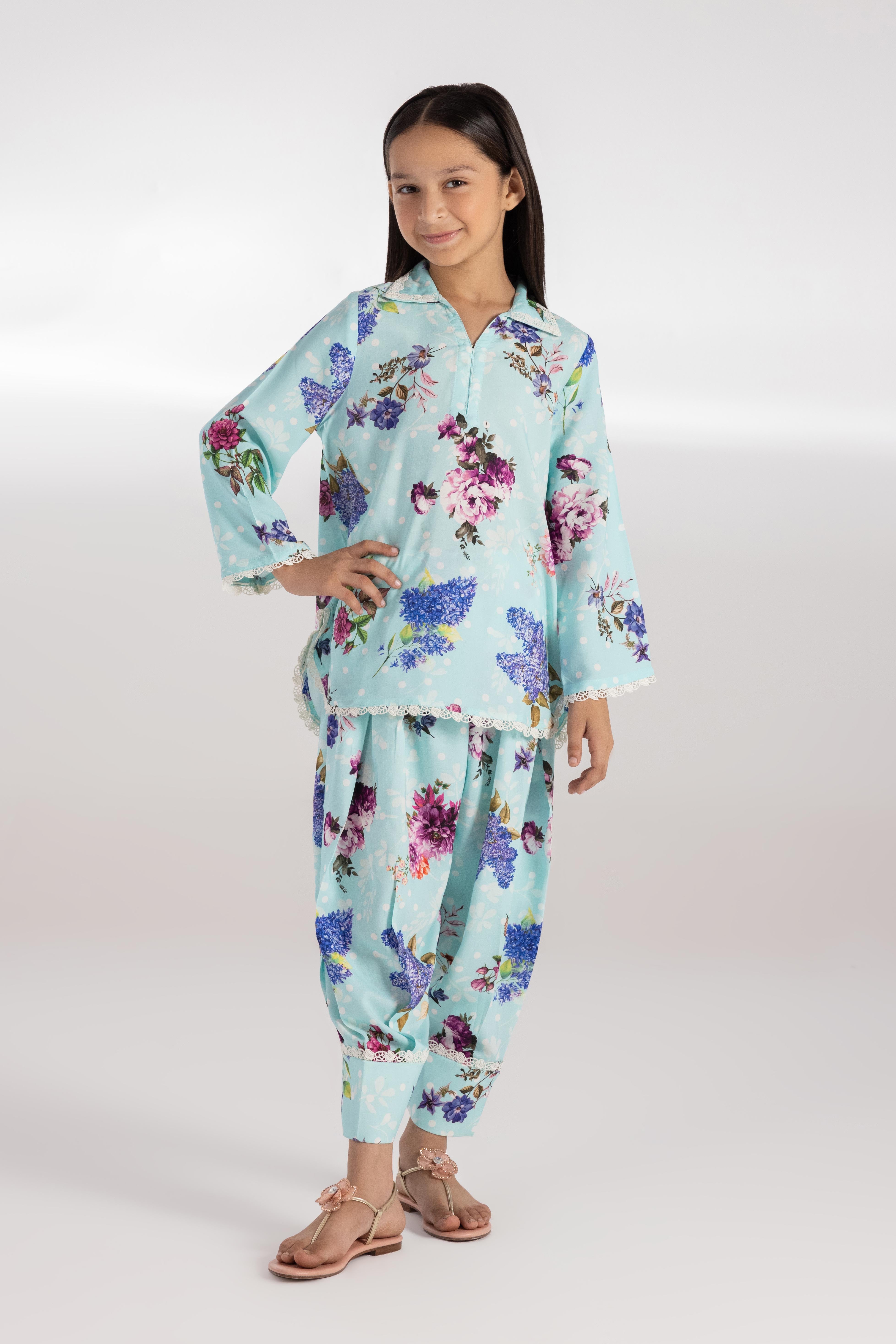 Stitched KIds Linen Shirt + Shalwar Main image