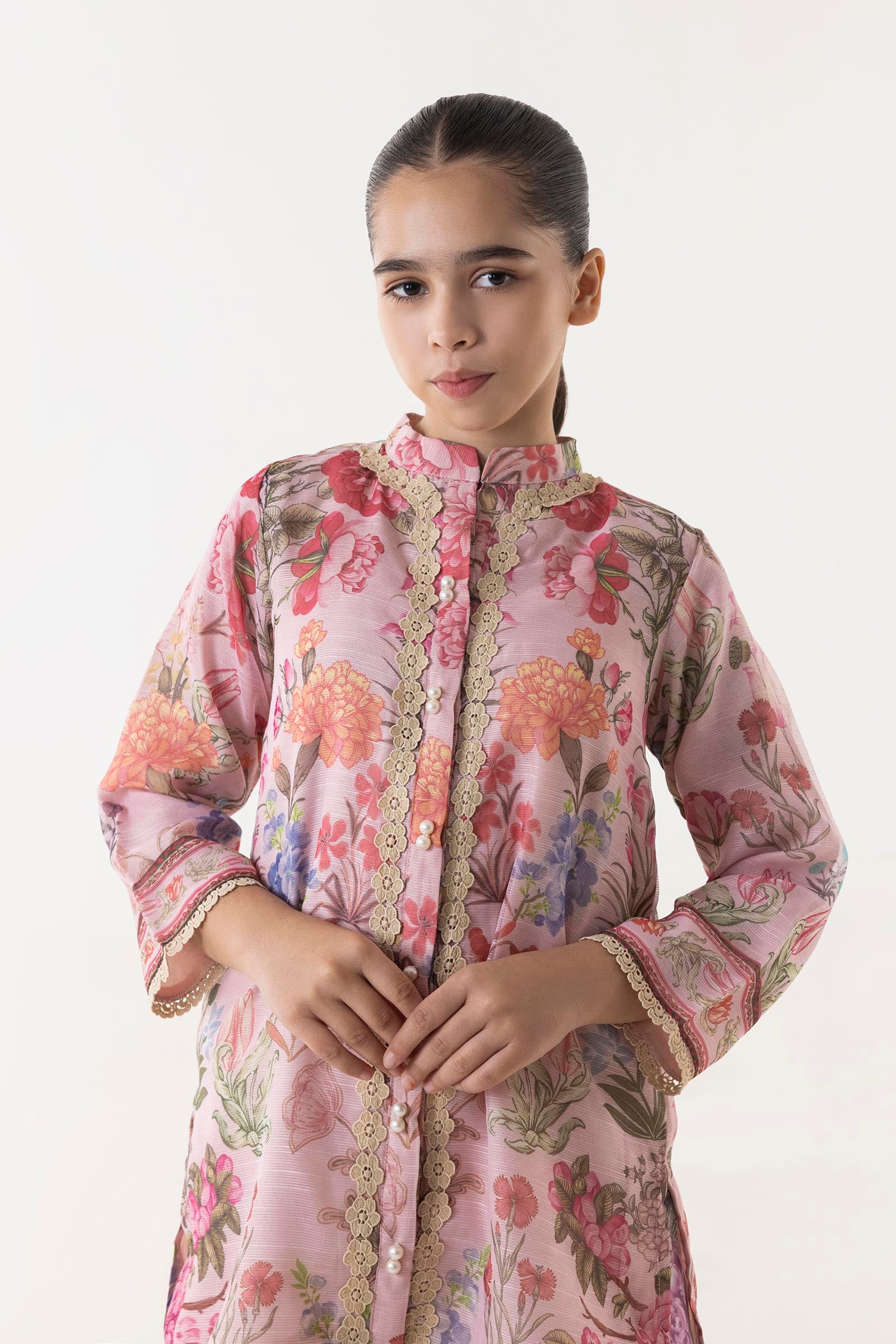 Stitched Kids Embroidered Shirt + Bottom