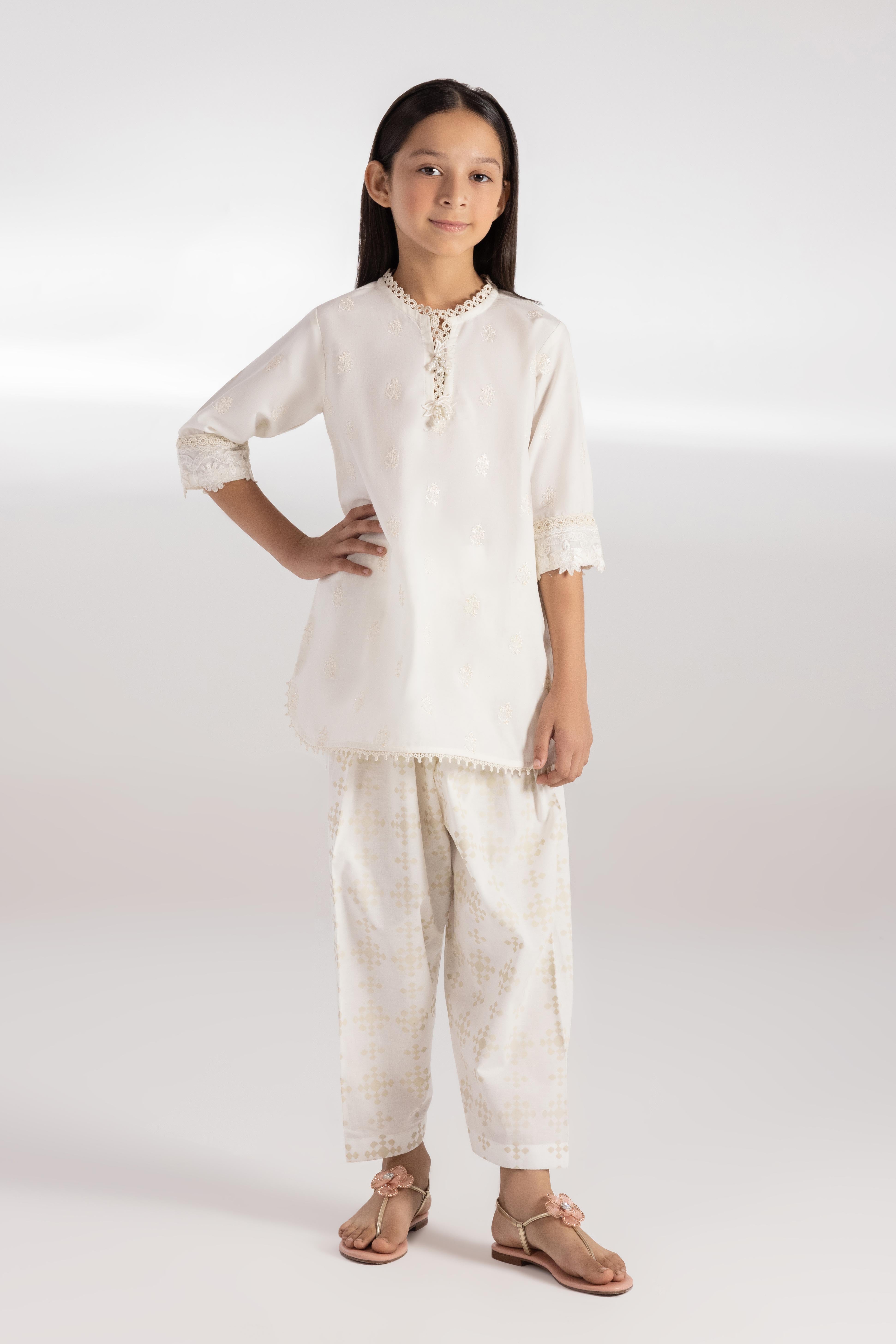 Stitched Kids Embroidered Shirt + Shalwar Main image