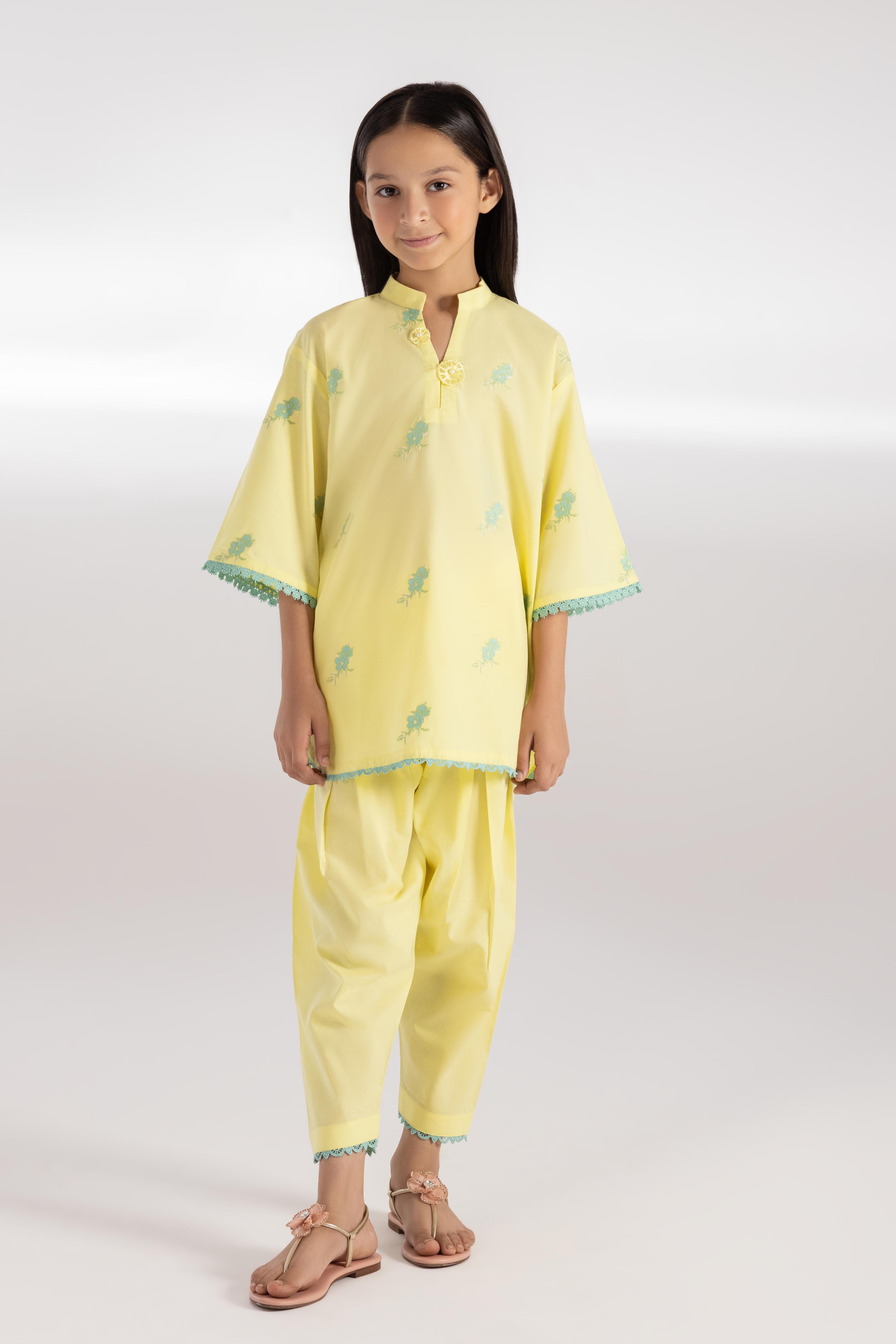 Stitched Kids Embroidered Shirt + Shalwar Main image