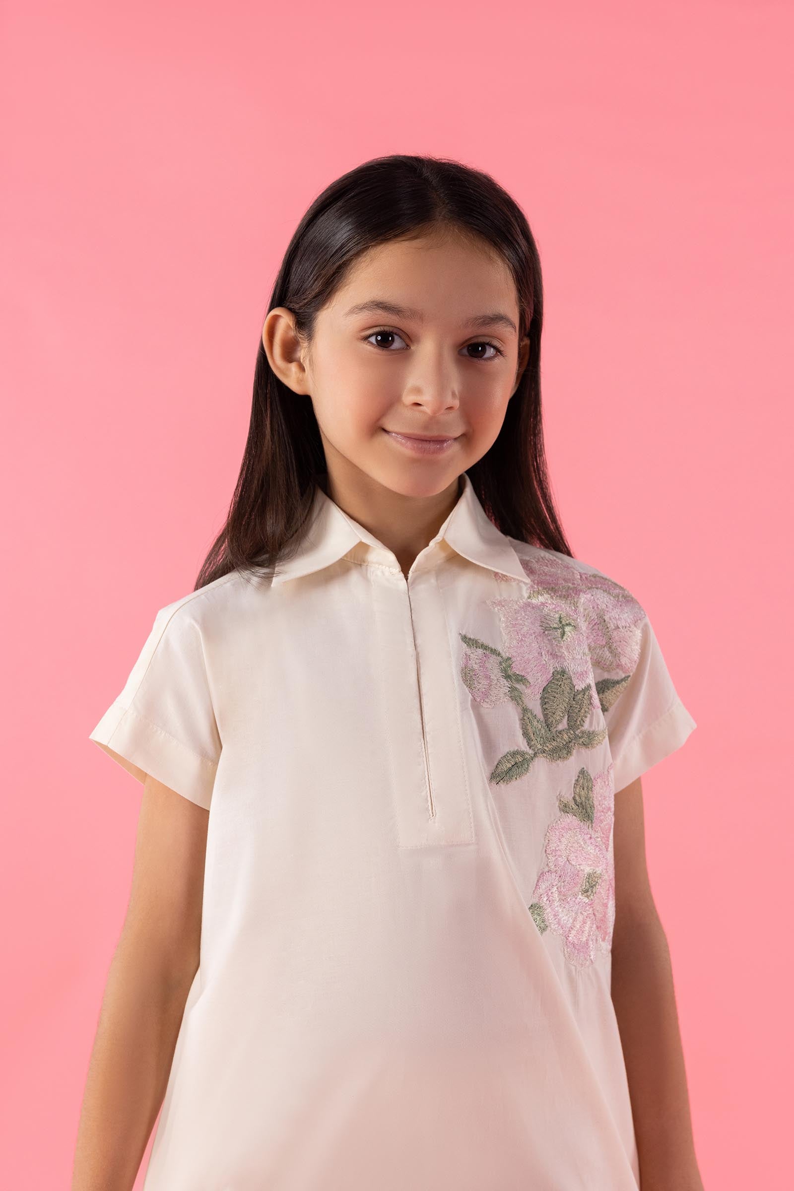 Stitched Kids Embroidered Lawn Shirt + Culotte Secondary image