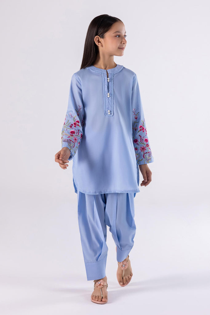 Stitched Kids Embroidered Lawn Suit