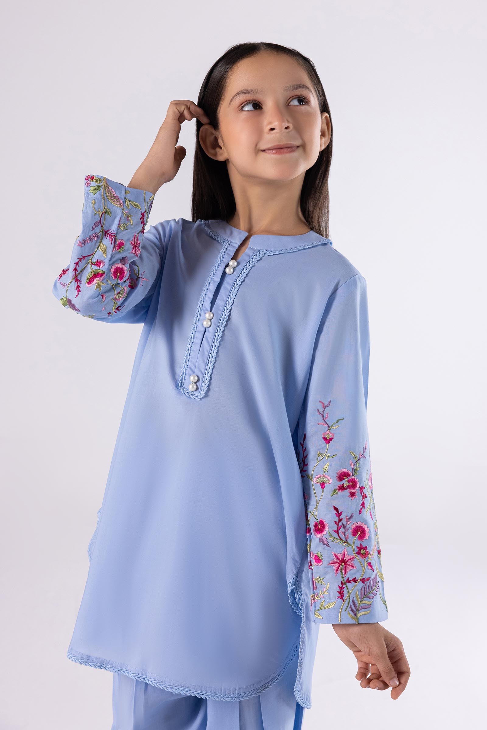 Stitched Kids Embroidered Lawn Suit Secondary image