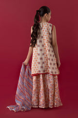 Stitched Kids Khaddi Net Embroidered Suit