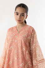 Stitched Kids Khaddi Net Embroidered Suit
