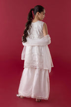 Stitched Kids Embroidered Net Suit