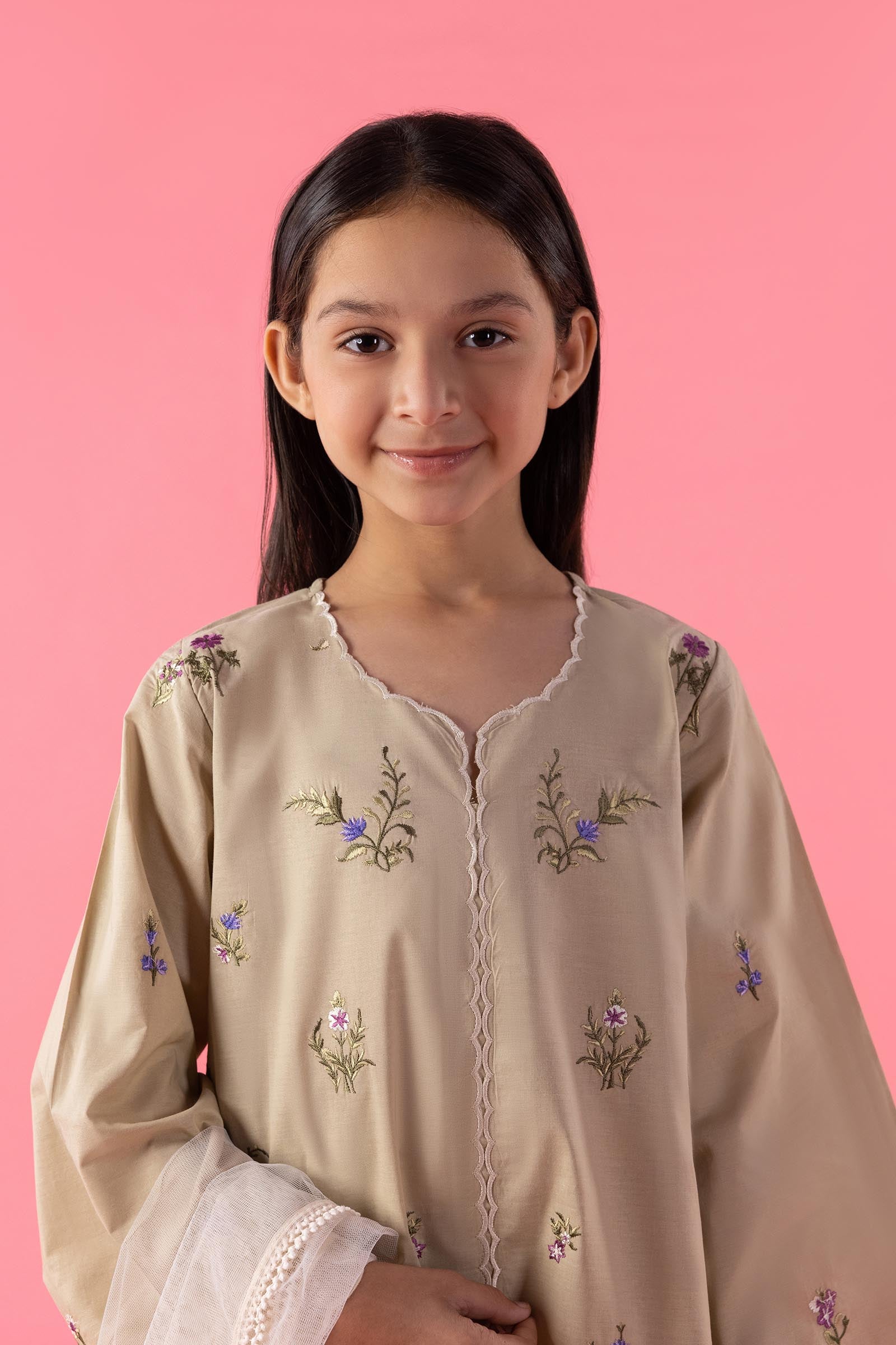 Stitched Kids Embroidered Lawn Suit Secondary image